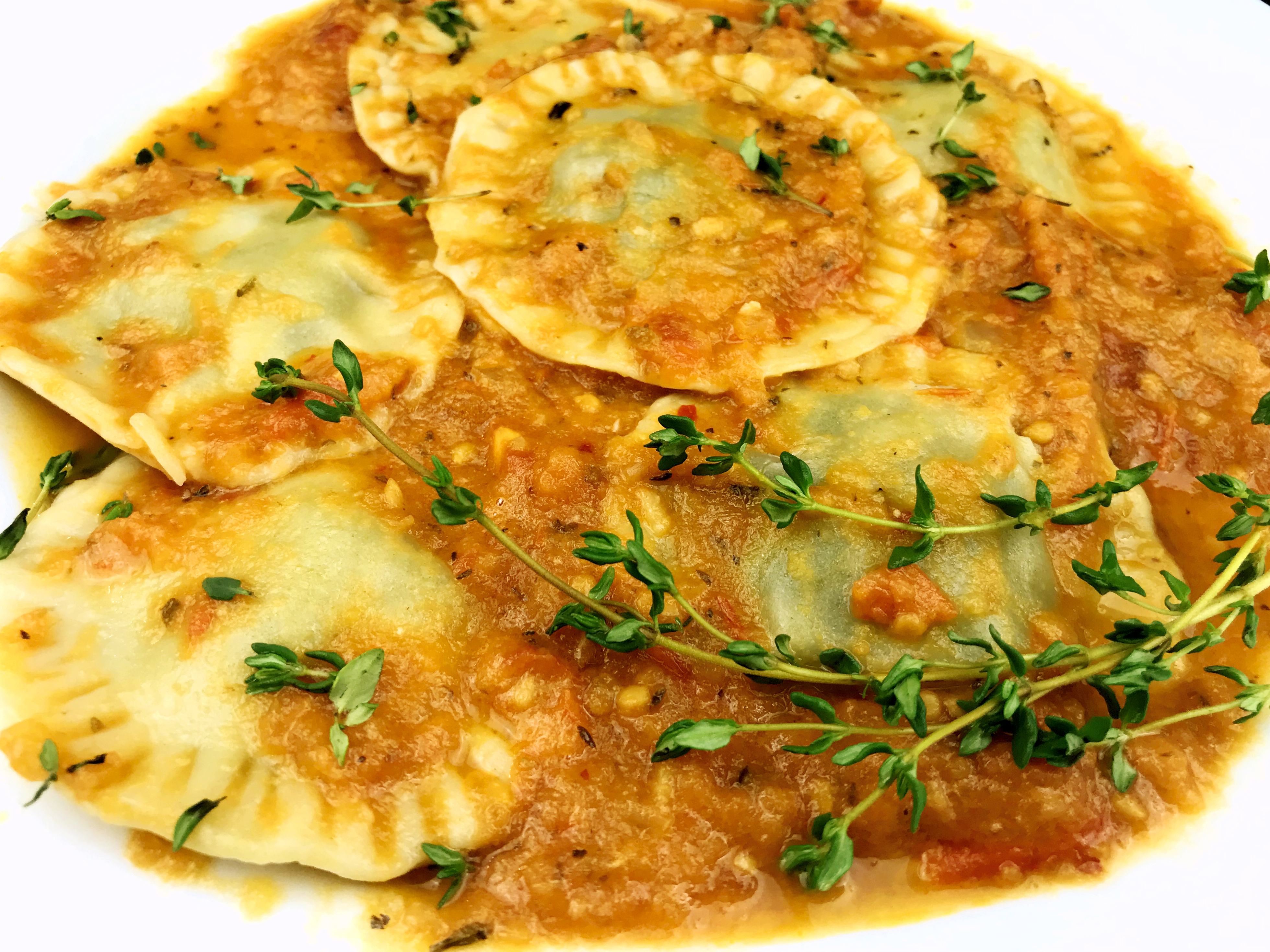 Spinach Mushroom Ravioli | Vegansouladventure.com